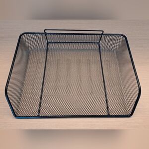 Black Mesh Desk Organizer Tray